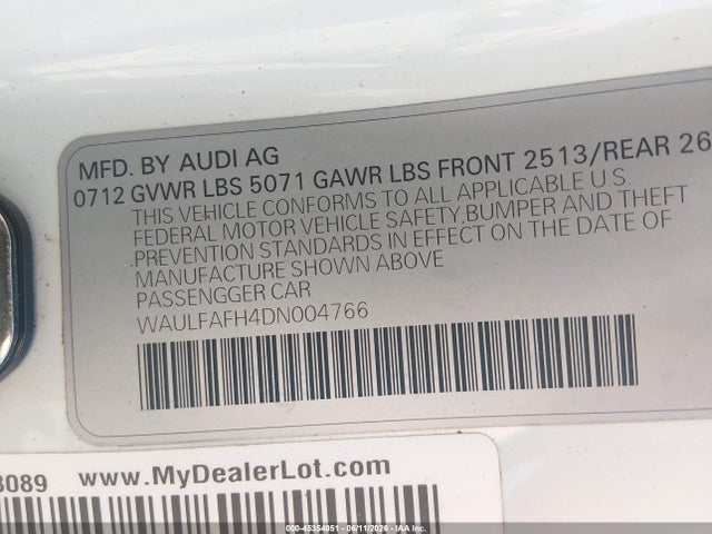 Продажа на аукционе авто 2013 Audi A5 2.0t Premium, vin: WAULFAFH4DN004766, номер лота: 45354051