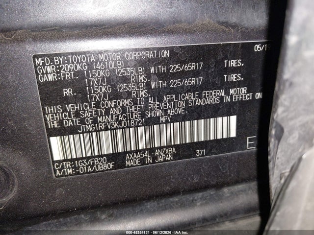 Toyota RAV4 LE 2019 JTMG1RFV3KJ018721 Image 9