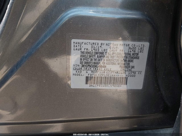 Nissan KICKS SV 2019 3N1CP5CU5KL498404 Image 9