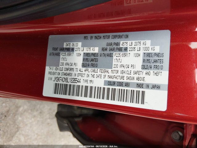 Mazda Cx-5 Touring 2020 JM3KFACM8L1836544 Image 9