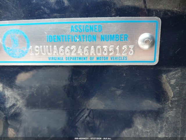 45354231 :رقم المزاد ، 19UUA66246A035123 vin ، 2006 Acura Tl مزاد بيع