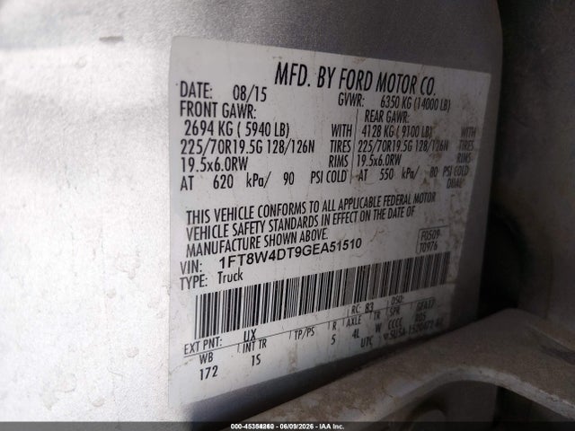 1FT8W4DT9GEA51510 Ford F-450 Xl