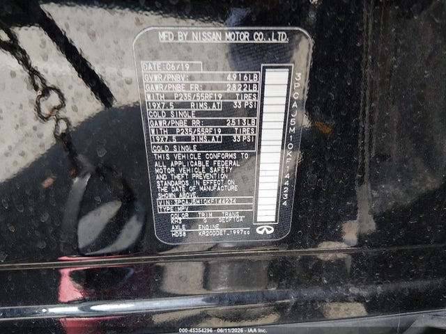 Infiniti Qx50 Luxe 2019 3PCAJ5M10KF144234 Image 9