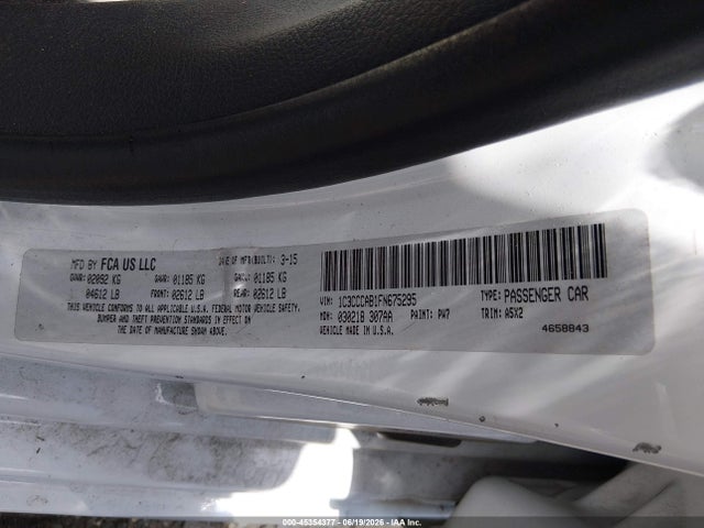 Chrysler 200 Limited 2015 1C3CCCAB1FN675295 Image 9