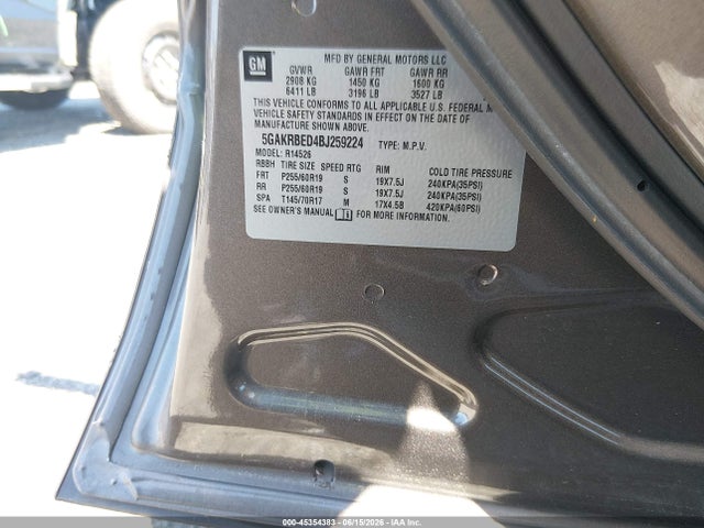 Продажа на аукционе авто 2011 Buick Enclave 1xl, vin: 5GAKRBED4BJ259224, номер лота: 45354383