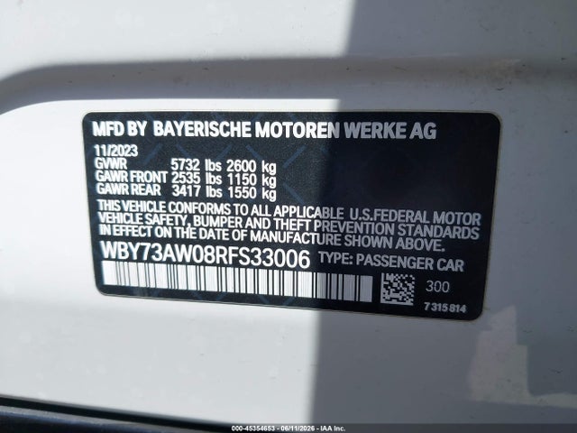 WBY73AW08RFS33006 BMW I4 Gran Coupe Edrive40
