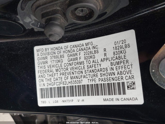 Honda Civic Sport 2020 2HGFC2F82LH535097 Image 9