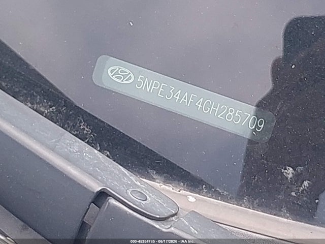 Aukcja sprzedaży 2016 Hyundai Sonata Limited, vin: 5NPE34AF4GH285709, numer aukcji: 45354785