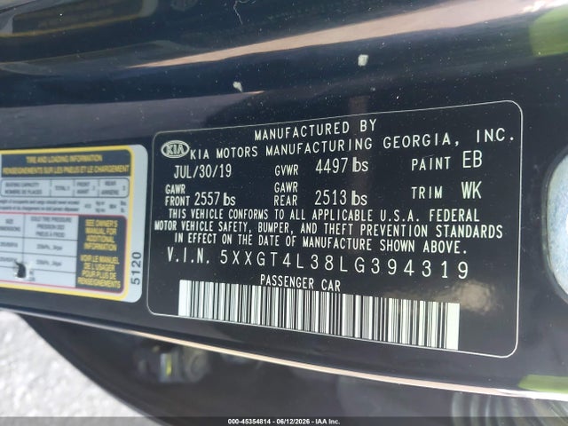 KIA Optima Lx 2020 5XXGT4L38LG394319 Image 9