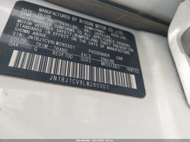 Продаж на аукціоні авто 2020 Nissan Rogue Sport S Fwd Xtronic Cvt, vin: JN1BJ1CV9LW280301, номер лоту: 45354861