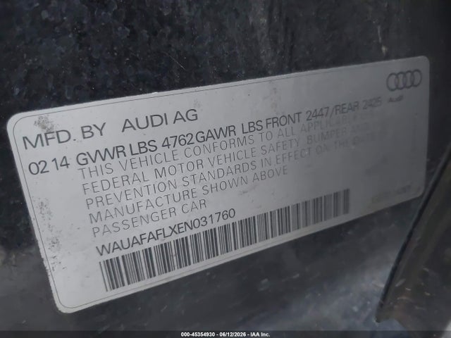 Audi A4 2.0t Premium 2014 WAUAFAFLXEN031760 Image 9