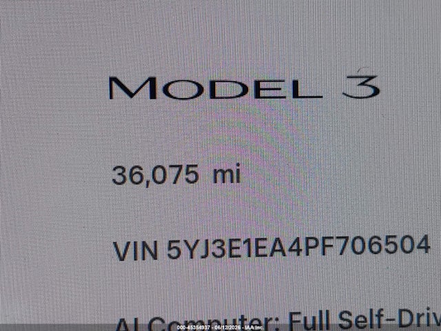 Tesla Model 3 Rear-wheel Drive 2023 5YJ3E1EA4PF706504 Image 16