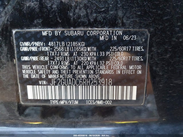 Subaru Crosstrek Premium 2024 JF2GUADC6RH253918 Image 9