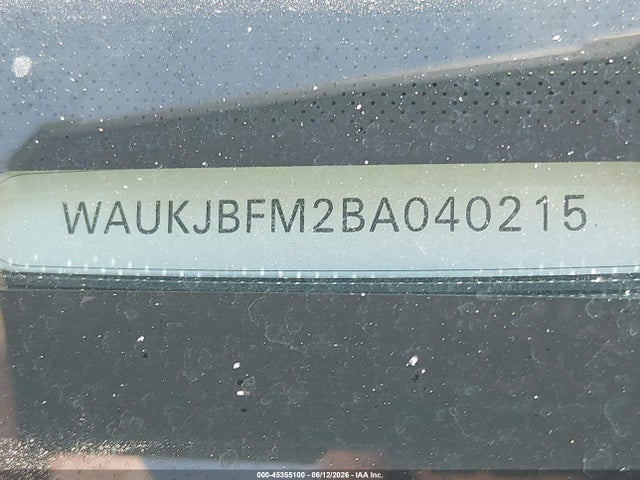 45355100 :رقم المزاد ، WAUKJBFM2BA040215 vin ، 2011 Audi A3 2.0 Tdi Premium مزاد بيع