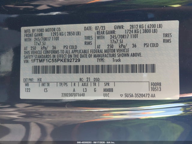 Ford F-150 Xl 2023 1FTMF1C55PKE92729 Image 9