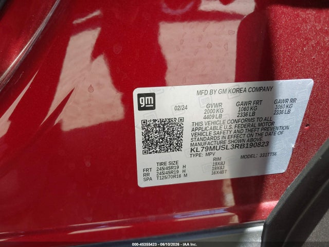 KL79MUSL3RB190823 Chevrolet Trailblazer Awd Rs