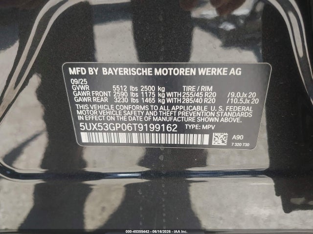 5UX53GP06T9199162 BMW X3 30 Xdrive