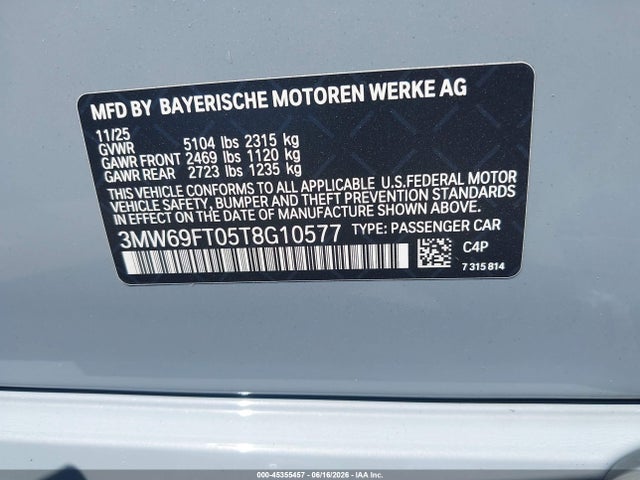 BMW M340i Xdrive Na 2026 3MW69FT05T8G10577 Image 9