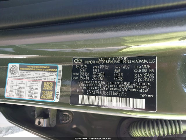 Hyundai TUCSON SEL 2026 5NMJB3DE8TH682913 Image 9