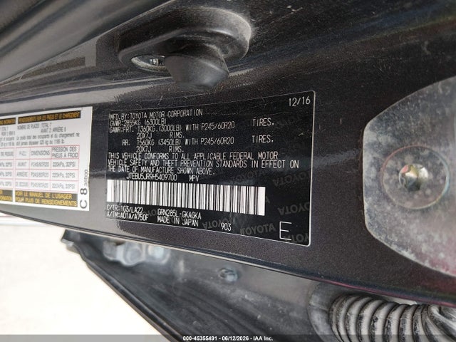 Toyota 4runner Limited 2017 JTEBU5JR9H5409700 Image 9