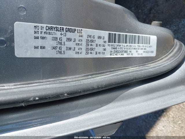 Aukcja sprzedaży 2013 Dodge Grand Caravan Sxt, vin: 2C4RDGCG4DR739865, numer aukcji: 45355494