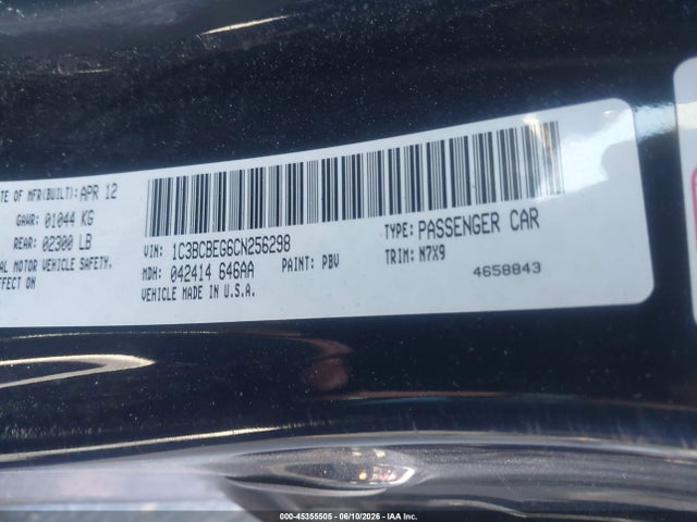 Aukcja sprzedaży 2012 Chrysler 200 Touring, vin: 1C3BCBEG6CN256298, numer aukcji: 45355505