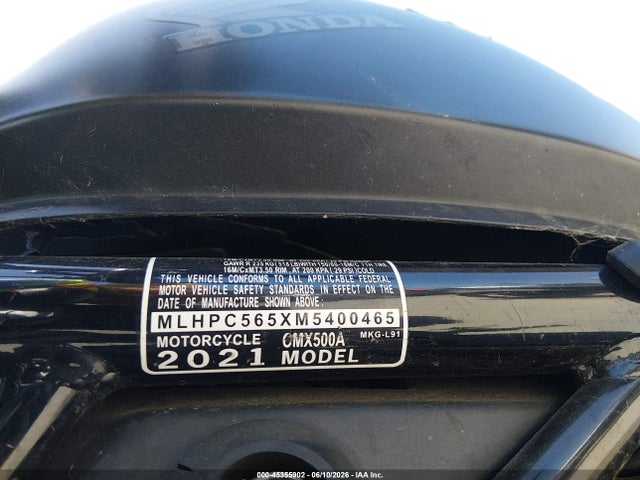 Honda Cmx500 A 2021 MLHPC565XM5400465 Image 10