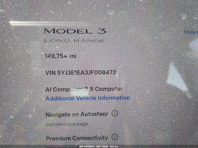 Tesla Model 3 Long Range/mid Range 2018 5YJ3E1EA3JF008473 Image 14