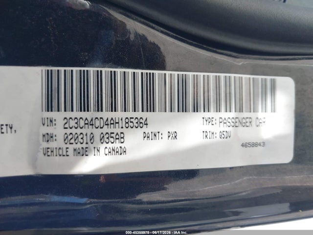 45355975 :رقم المزاد ، 2C3CA4CD4AH185364 vin ، 2010 Chrysler 300 Touring مزاد بيع