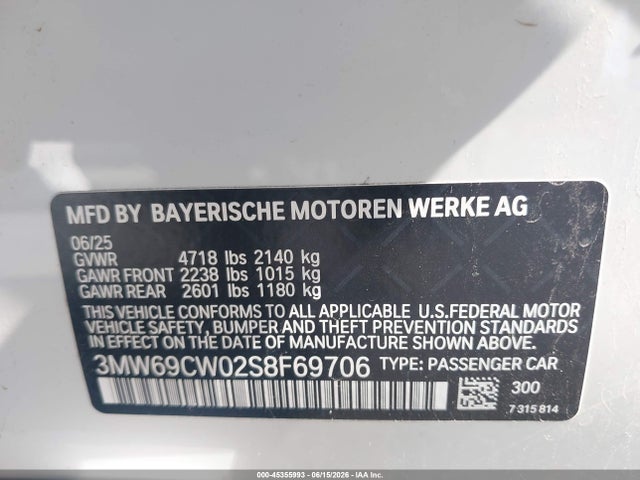 3MW69CW02S8F69706 BMW 330I