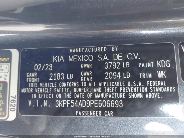 KIA Forte Gt-line 2023 3KPF54AD9PE606693 Image 9