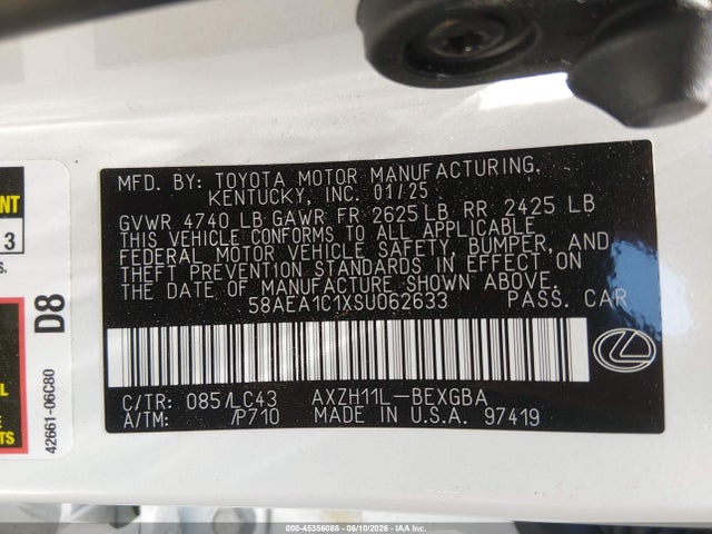 Lexus Es 300h Luxury 2025 58AEA1C1XSU062633 Image 9