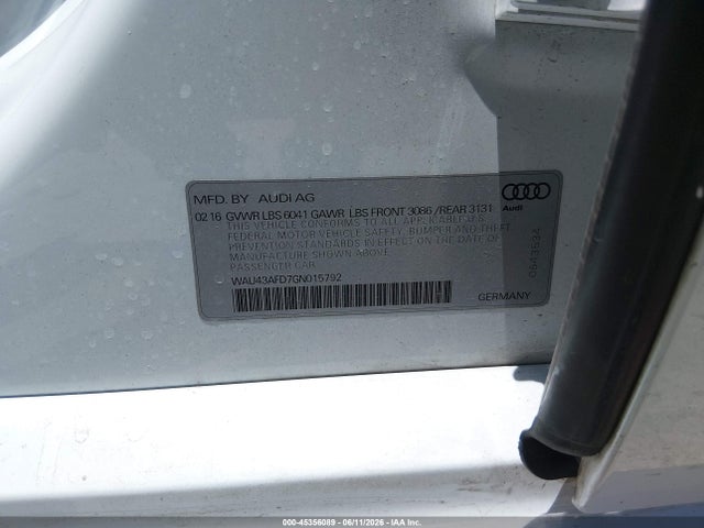 WAU43AFD7GN015792 Audi A8 L 4.0t Sport