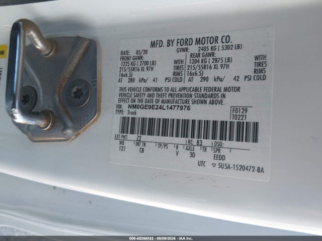 Ford Transit Connect Xl Passenger 2020 NM0GE9E24L1477976 Image 9