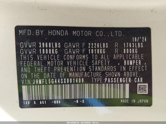 Honda Civic Type-r 2025 JHMFL5G44SX001409 Image 9