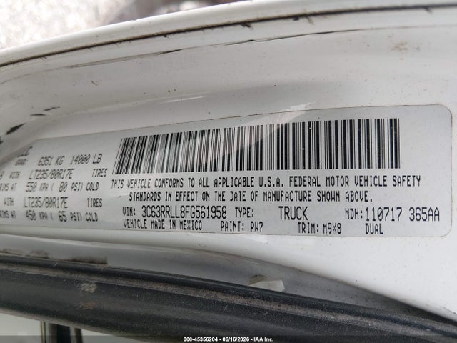 2015 Ram 3500 Lone Star მანქანა იყიდება აუქციონზე, vin: 3C63RRLL8FG561958, აუქციონის ნომერი: 45356204