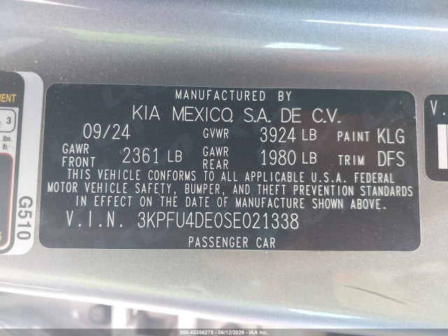 KIA K4 Ex 2025 3KPFU4DE0SE021338 Image 9