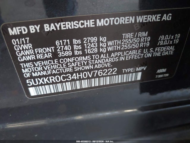 5UXKR0C34H0V76222 BMW X5 Xdrive35i