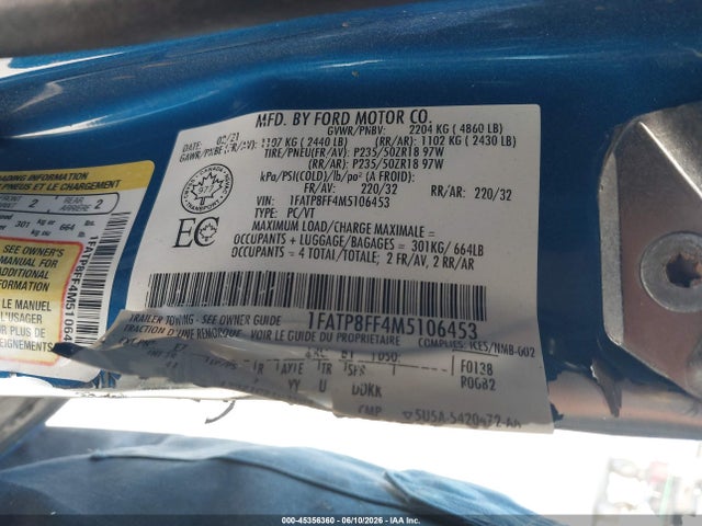 Ford Mustang Gt Premium 2021 1FATP8FF4M5106453 Image 9
