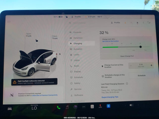 Aukcja sprzedaży 2022 Tesla Model 3 Long Range Dual Motor All-wheel Drive, vin: 5YJ3E1EB5NF313259, numer aukcji: 45356362