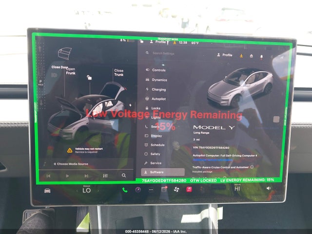 2026 Tesla Model Y Premium Rear-wheel Drive/rear-wheel Drive მანქანა იყიდება აუქციონზე, vin: 7SAYGDED9TF584280, აუქციონის ნომერი: 45356448