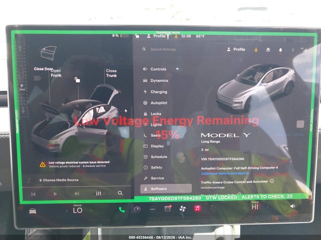 2026 Tesla Model Y Premium Rear-wheel Drive/rear-wheel Drive მანქანა იყიდება აუქციონზე, vin: 7SAYGDED9TF584280, აუქციონის ნომერი: 45356448