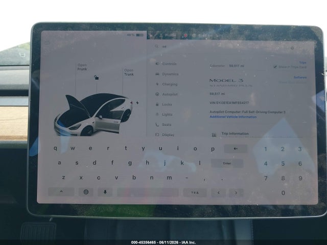 Aukcja sprzedaży 2021 Tesla Model 3 Standard Range Plus Rear-wheel Drive, vin: 5YJ3E1EA1MF854217, numer aukcji: 45356465