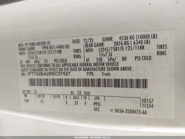 Ford F-250 Xl 2024 1FT7X2BA2REC57527 Image 9