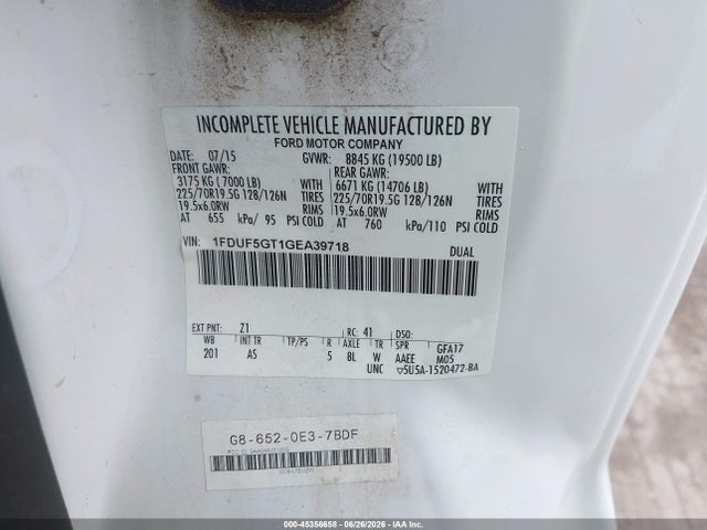 Ford F-550 Chassis Xl 2016 1FDUF5GT1GEA39718 Image 8
