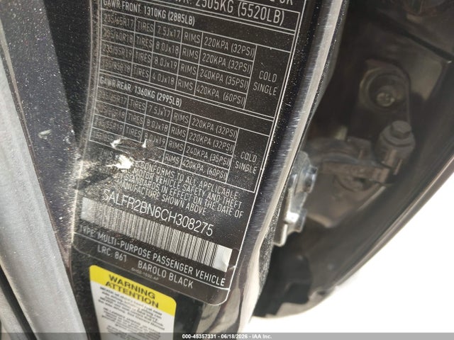 Продаж на аукціоні авто 2012 Land Rover Lr2, vin: SALFR2BN6CH308275, номер лоту: 45357331