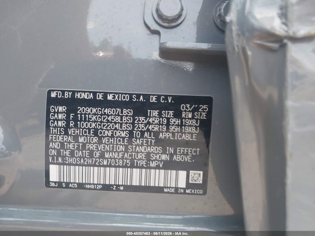 Aukcja sprzedaży 2025 Acura Adx A-spec With Advance, vin: 3HDSA2H72SM703875, numer aukcji: 45357463