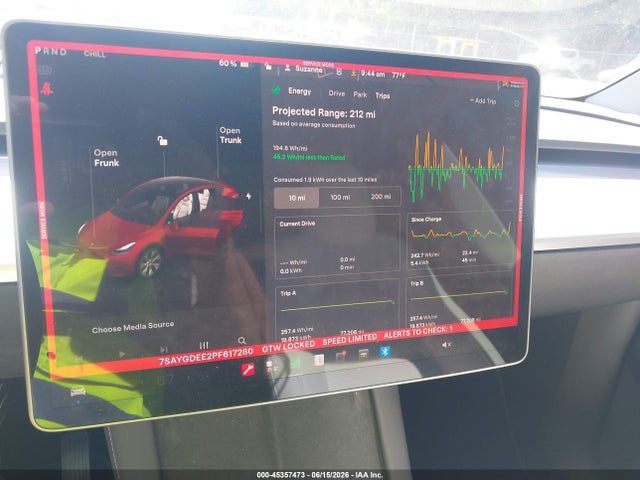 Aukcja sprzedaży 2023 Tesla Model Y Awd/long Range Dual Motor All-wheel Drive, vin: 7SAYGDEE2PF617280, numer aukcji: 45357473