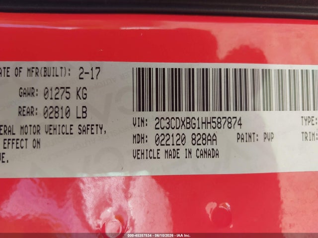 Dodge Charger Se Rwd 2017 2C3CDXBG1HH587874 Image 9