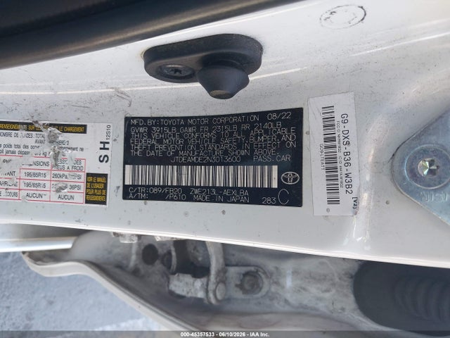 JTDEAMDE2N3013600 Toyota Corolla Hybrid Le
